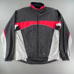 IllumiNITE Men Jacket Black Red Grey Medium Athletic Reflective Cycling